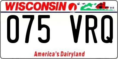 WI license plate 075VRQ