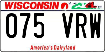 WI license plate 075VRW