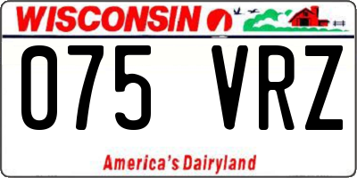 WI license plate 075VRZ