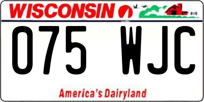 WI license plate 075WJC