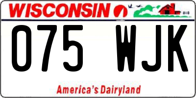 WI license plate 075WJK