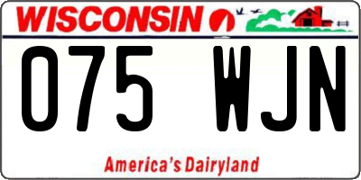 WI license plate 075WJN
