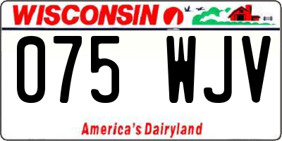 WI license plate 075WJV