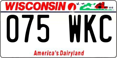 WI license plate 075WKC
