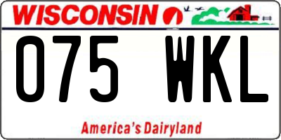 WI license plate 075WKL