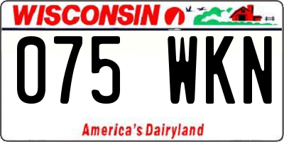 WI license plate 075WKN