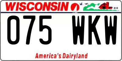 WI license plate 075WKW