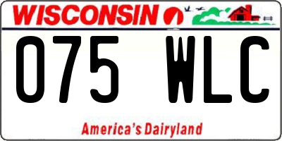 WI license plate 075WLC
