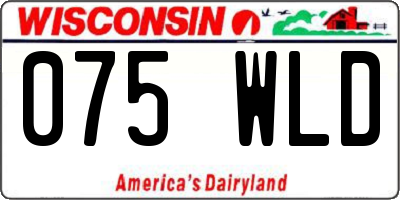 WI license plate 075WLD