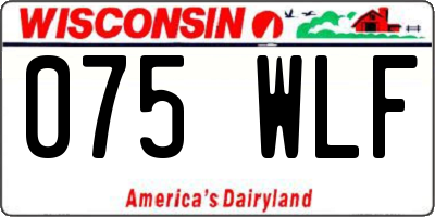 WI license plate 075WLF