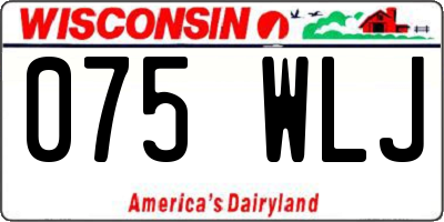WI license plate 075WLJ