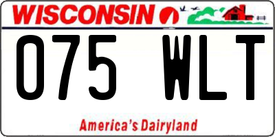 WI license plate 075WLT