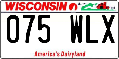 WI license plate 075WLX