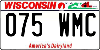 WI license plate 075WMC