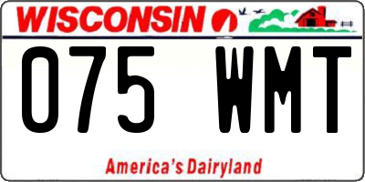 WI license plate 075WMT