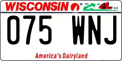 WI license plate 075WNJ