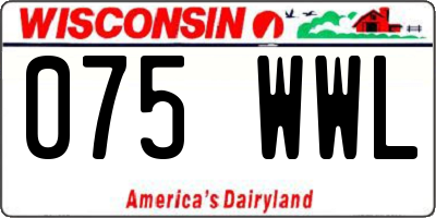 WI license plate 075WWL