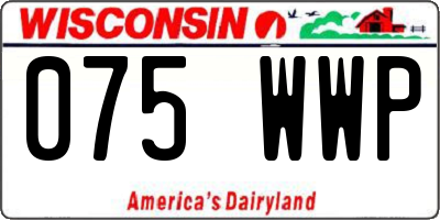 WI license plate 075WWP