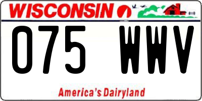 WI license plate 075WWV