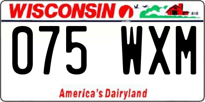 WI license plate 075WXM