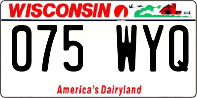 WI license plate 075WYQ