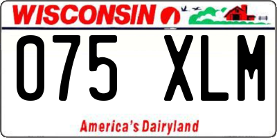 WI license plate 075XLM