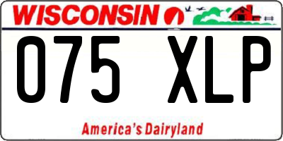 WI license plate 075XLP