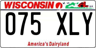 WI license plate 075XLY