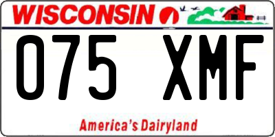WI license plate 075XMF