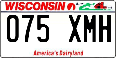 WI license plate 075XMH