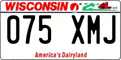 WI license plate 075XMJ