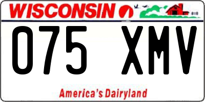 WI license plate 075XMV