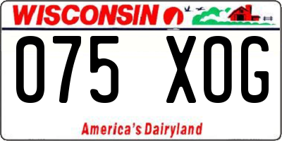 WI license plate 075XOG