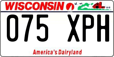 WI license plate 075XPH