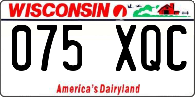 WI license plate 075XQC