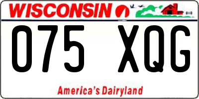 WI license plate 075XQG