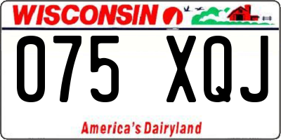 WI license plate 075XQJ