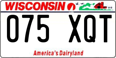 WI license plate 075XQT