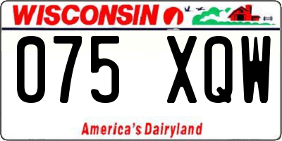 WI license plate 075XQW