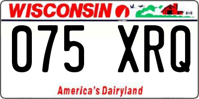 WI license plate 075XRQ