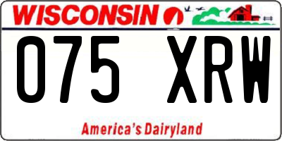 WI license plate 075XRW