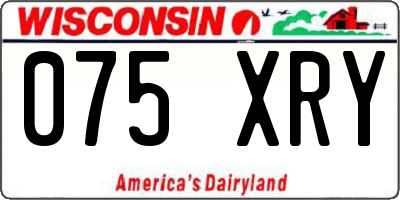 WI license plate 075XRY