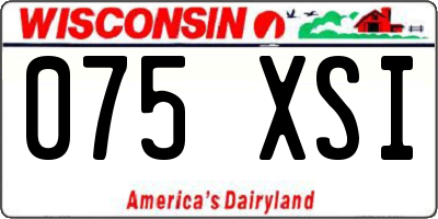 WI license plate 075XSI