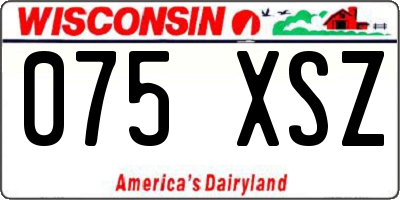 WI license plate 075XSZ