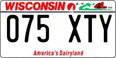 WI license plate 075XTY