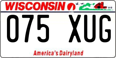 WI license plate 075XUG