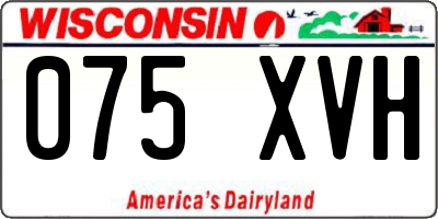 WI license plate 075XVH