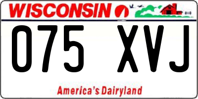 WI license plate 075XVJ