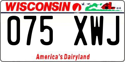 WI license plate 075XWJ