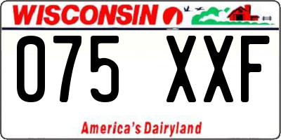 WI license plate 075XXF